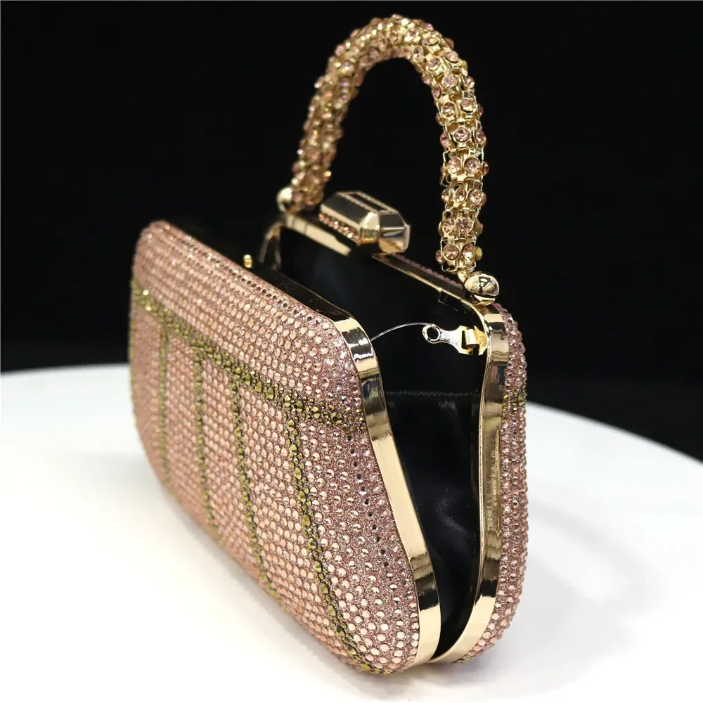 CLUTCH GLITTER BAG FOR EVENING - Piña Colada
