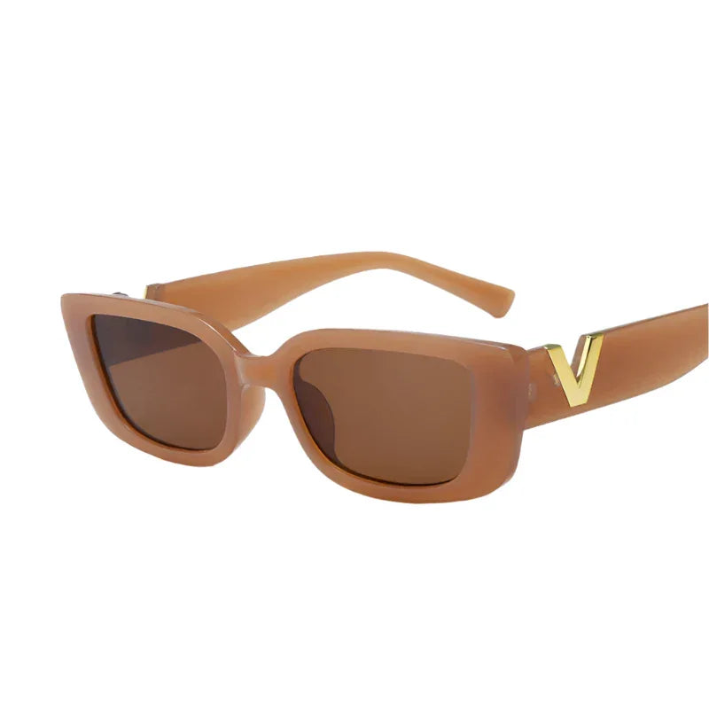 Fashion Rectangle Sunglasses Women - Piña Colada
