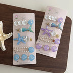 Mermaid Starfish Shell Hairpins - Piña Colada