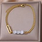 Stainless Steel Gold-Plated Anklet for Women - Piña Colada