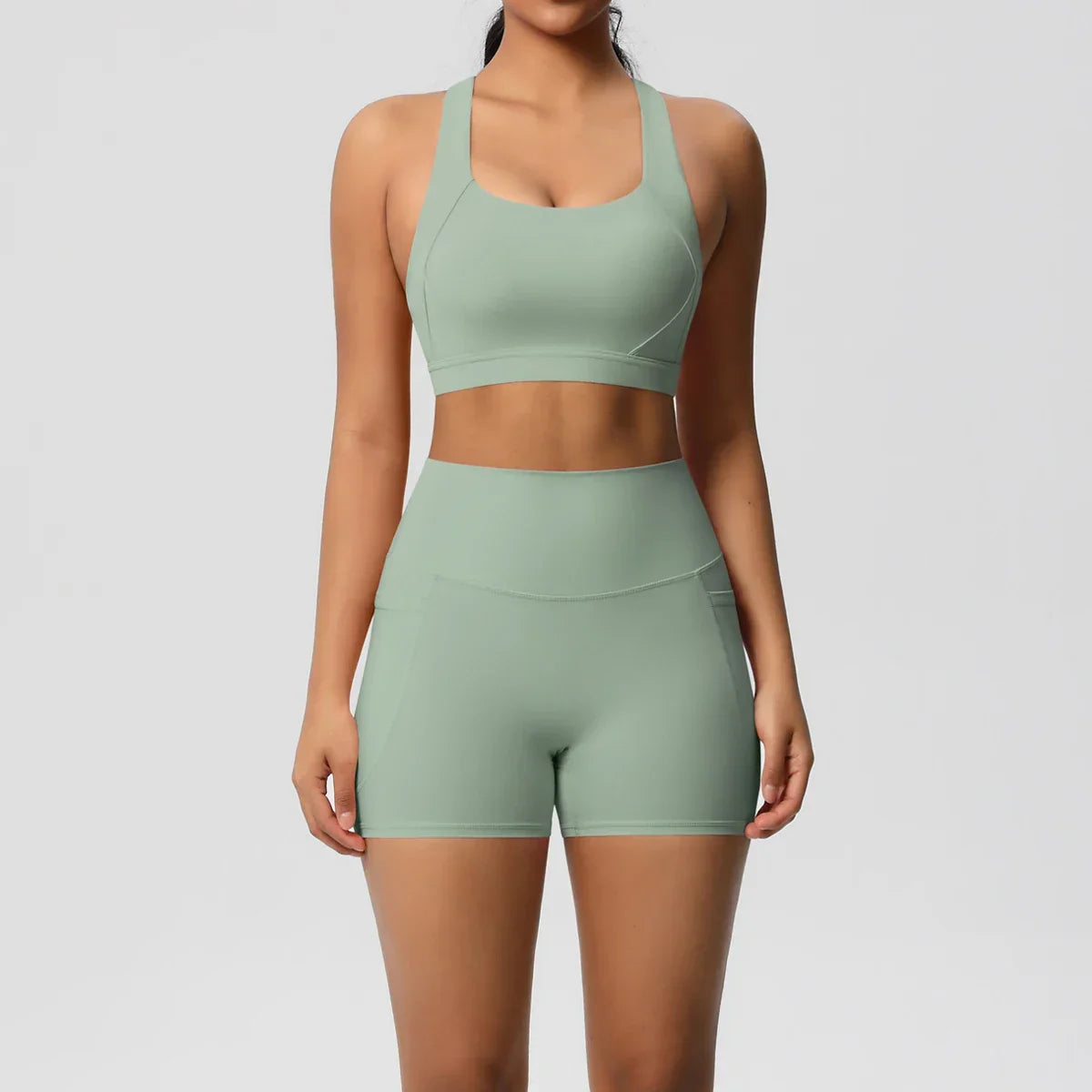 2PCS Sportswear With Pocketed Yoga Set