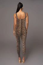 Leopard Print One Piece - Piña Colada