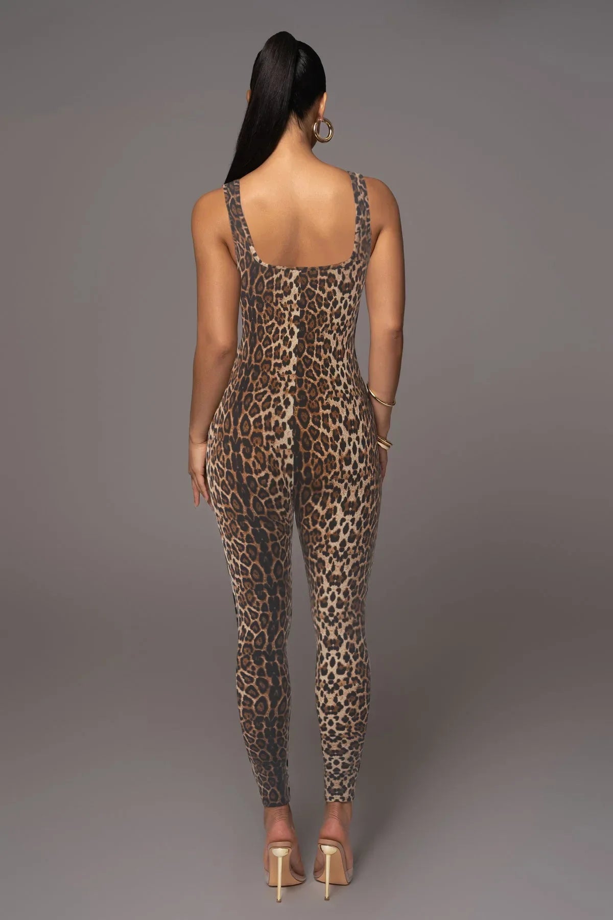 Leopard Print One Piece - Piña Colada
