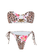 Solid Ring Detail Bikini Set - Piña Colada