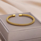 18K Gold-Plated Stainless Steel Cuff Bracelet for Women - Piña Colada