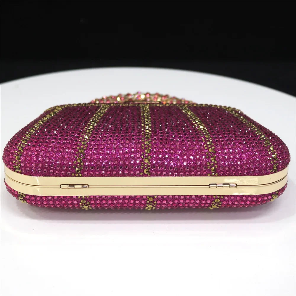 CLUTCH GLITTER BAG FOR EVENING - Piña Colada