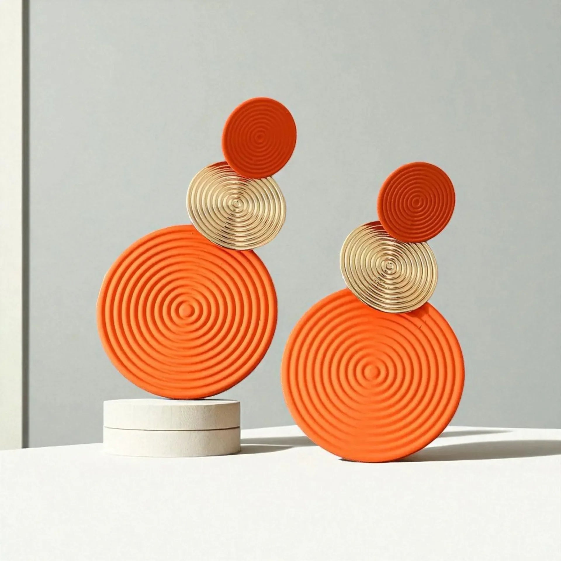 Dangle Earrings Trio Circle - Piña Colada