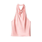 Satin Backless Camisole – Elegant Summer Essential - Piña Colada