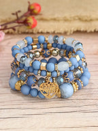 Boho Acrylic Beads Bracelet Set - Piña Colada