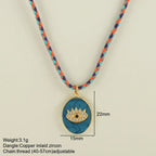 Handwoven Wool Chain Choker - Piña Colada