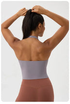 Sports Yoga Vest Halter Neck