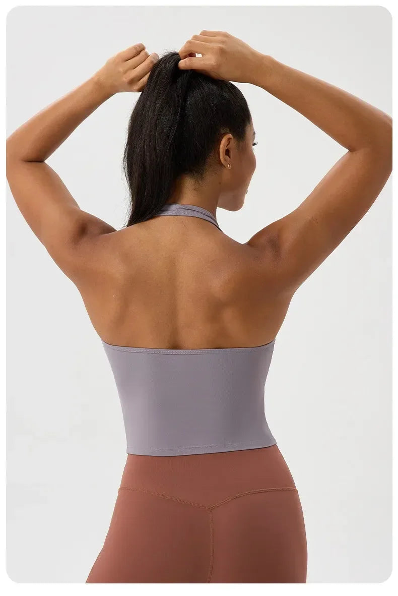 Sports Yoga Vest Halter Neck