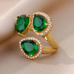 Stainless Steel Green Zircon - Piña Colada