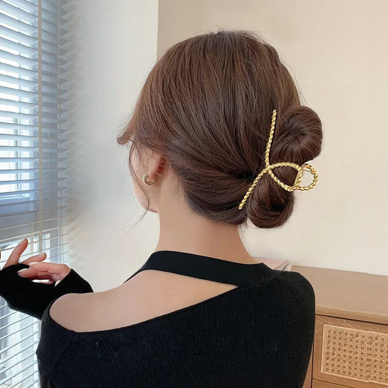 Metal Geometric Hair Claws - Piña Colada