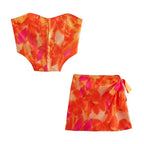Floral A-Line Mini Summer Dress - Piña Colada