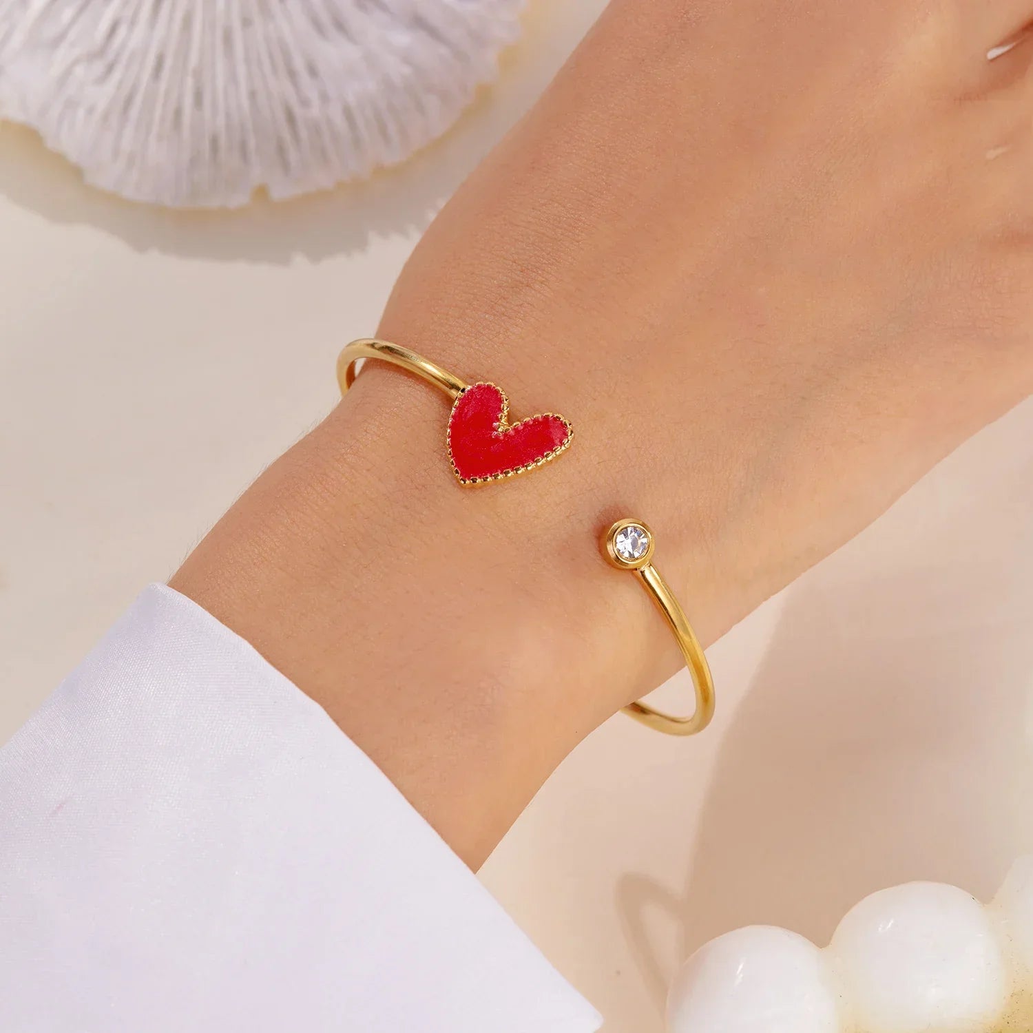 Stainless Steel Love Heart Shape - Piña Colada