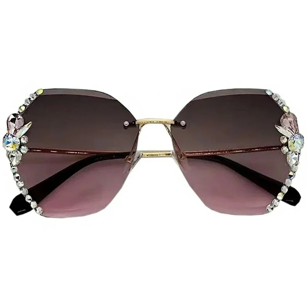 Rhinestone Sunglasses - Piña Colada