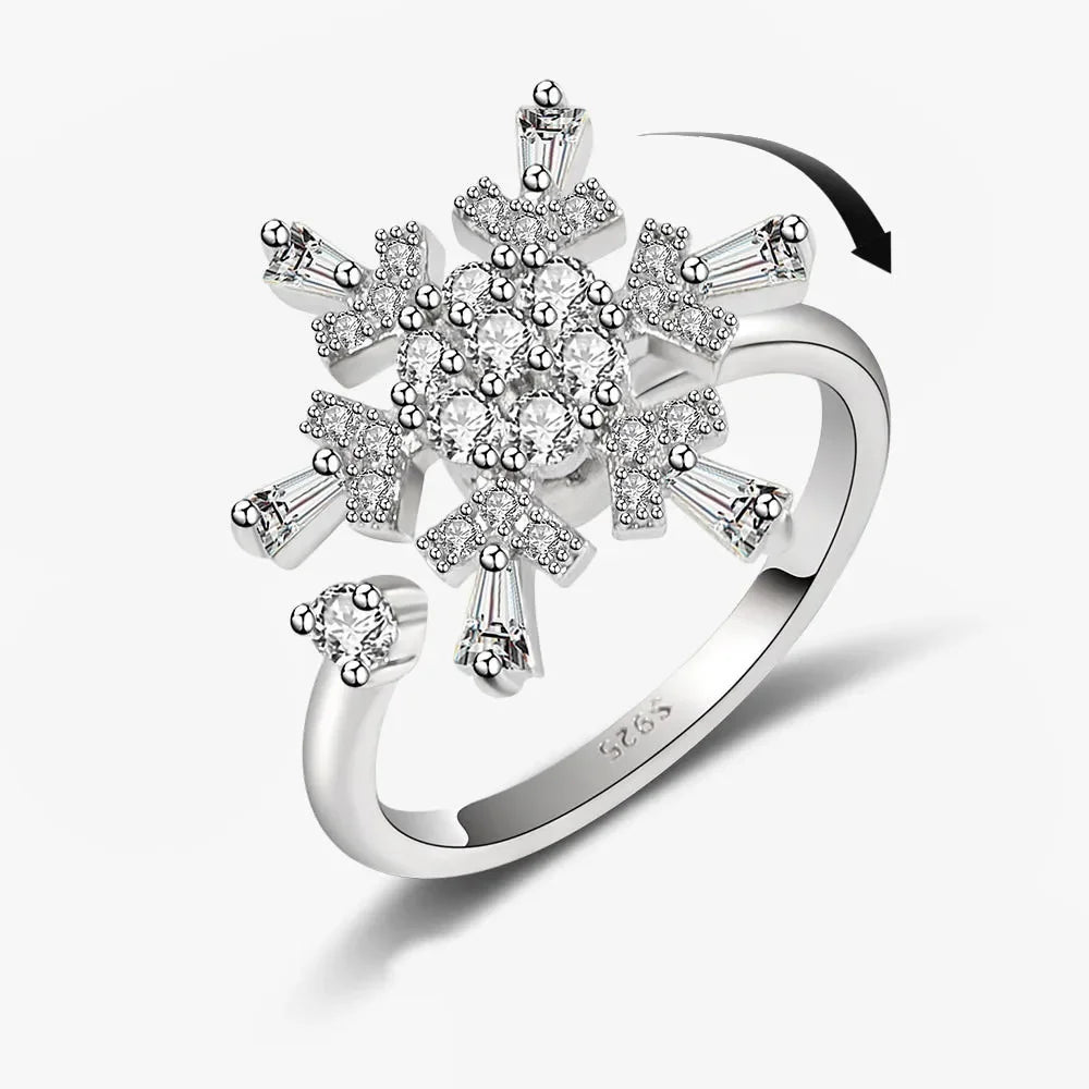 Spinner Ring Crystal Flower - Piña Colada