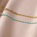 Stainless Steel Gold-Plated Anklet for Women - Piña Colada