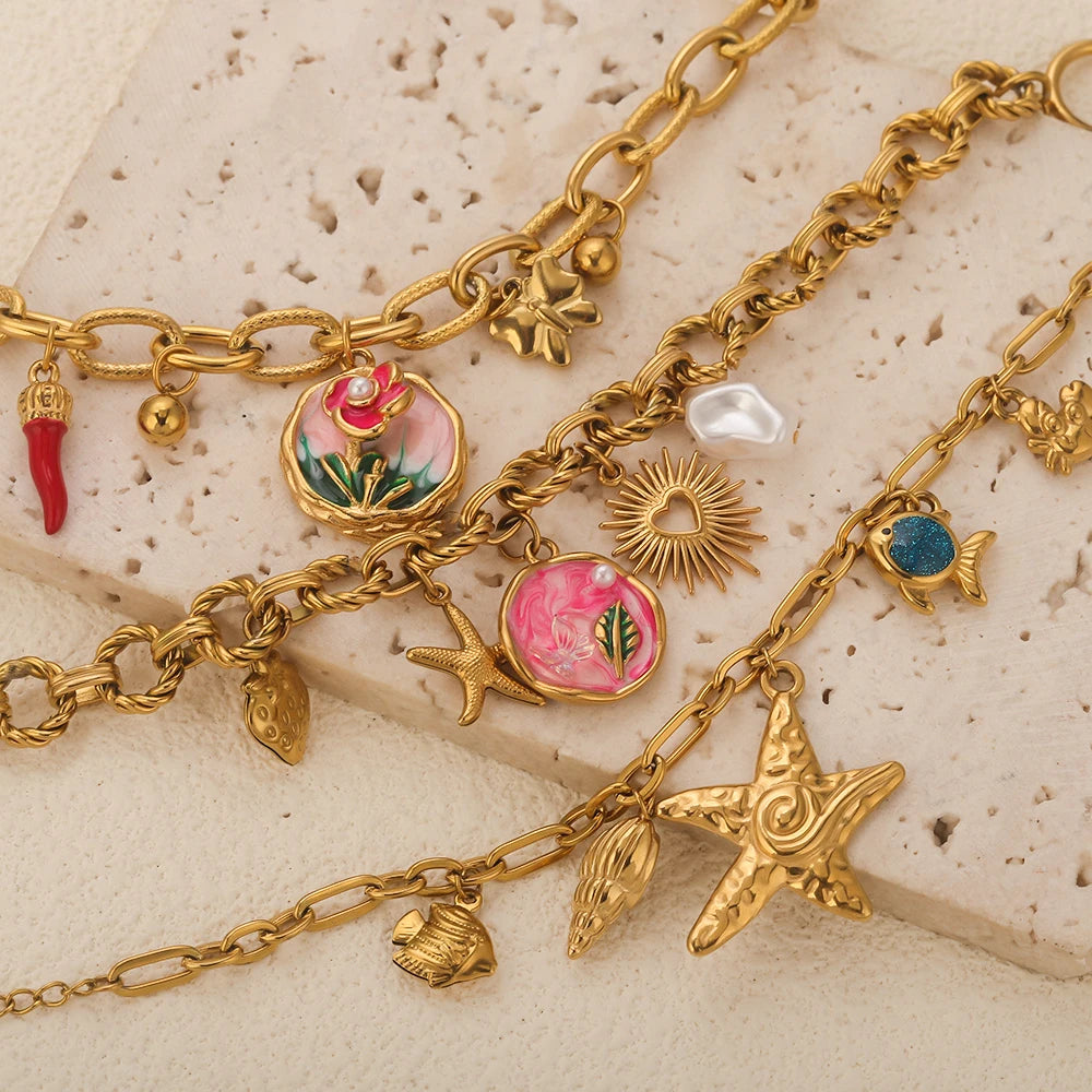 Seashell Bracelet Gold-Plated