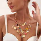 Multi-Layer Bohemia Pendant - Piña Colada