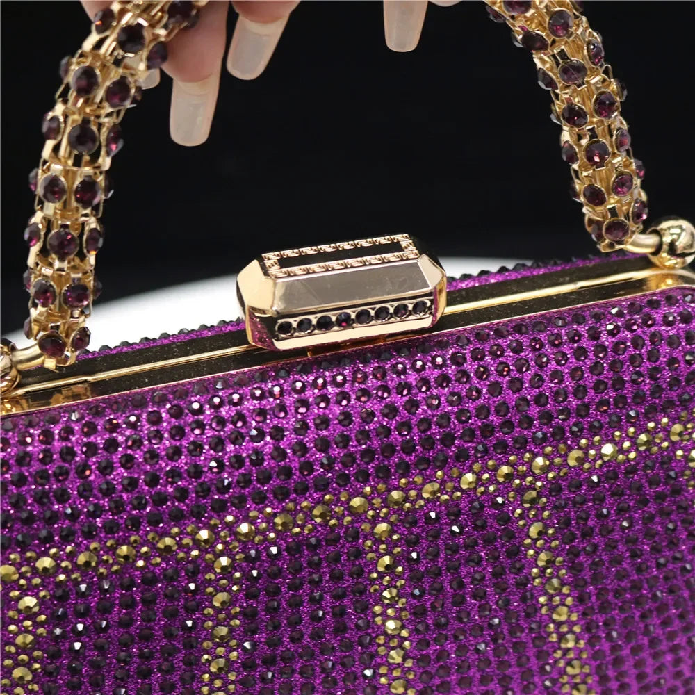 CLUTCH GLITTER BAG FOR EVENING - Piña Colada