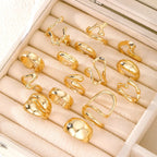 15Pcs/Set Smooth Rings - Piña Colada
