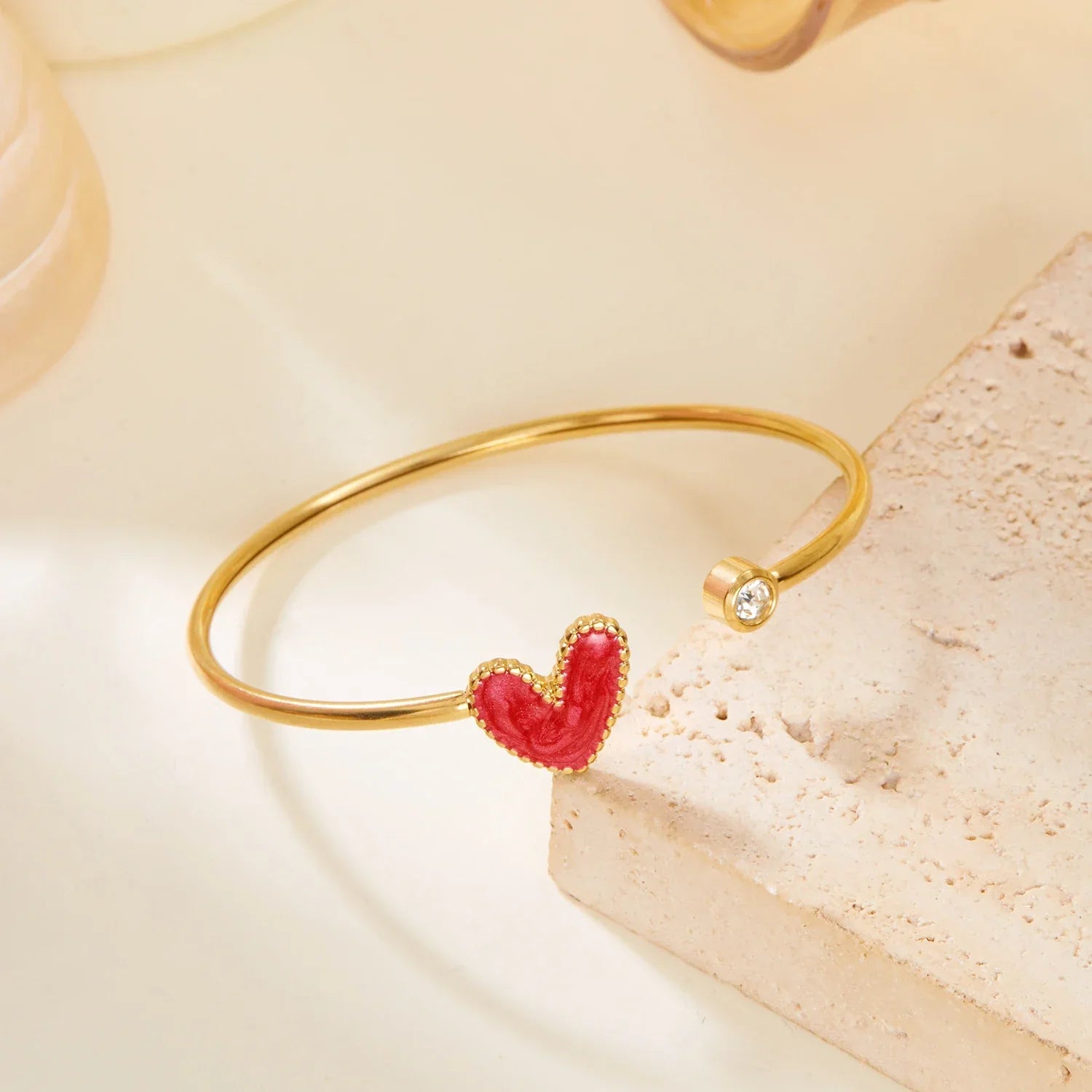 Stainless Steel Love Heart Shape - Piña Colada