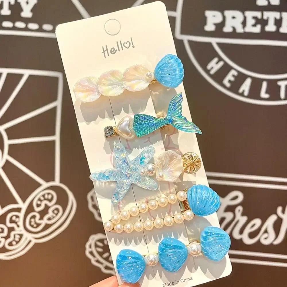Shell Starfish Hair Clips - Piña Colada