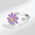 Spinner Ring Crystal Flower - Piña Colada