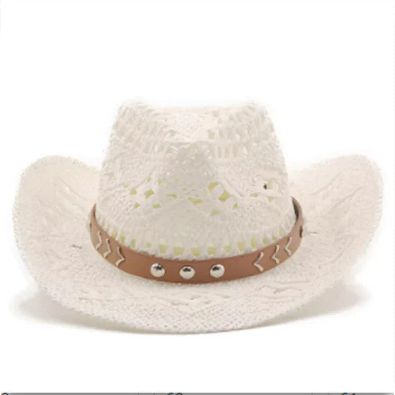Summer Bohemian Shell Straw Hat - Piña Colada