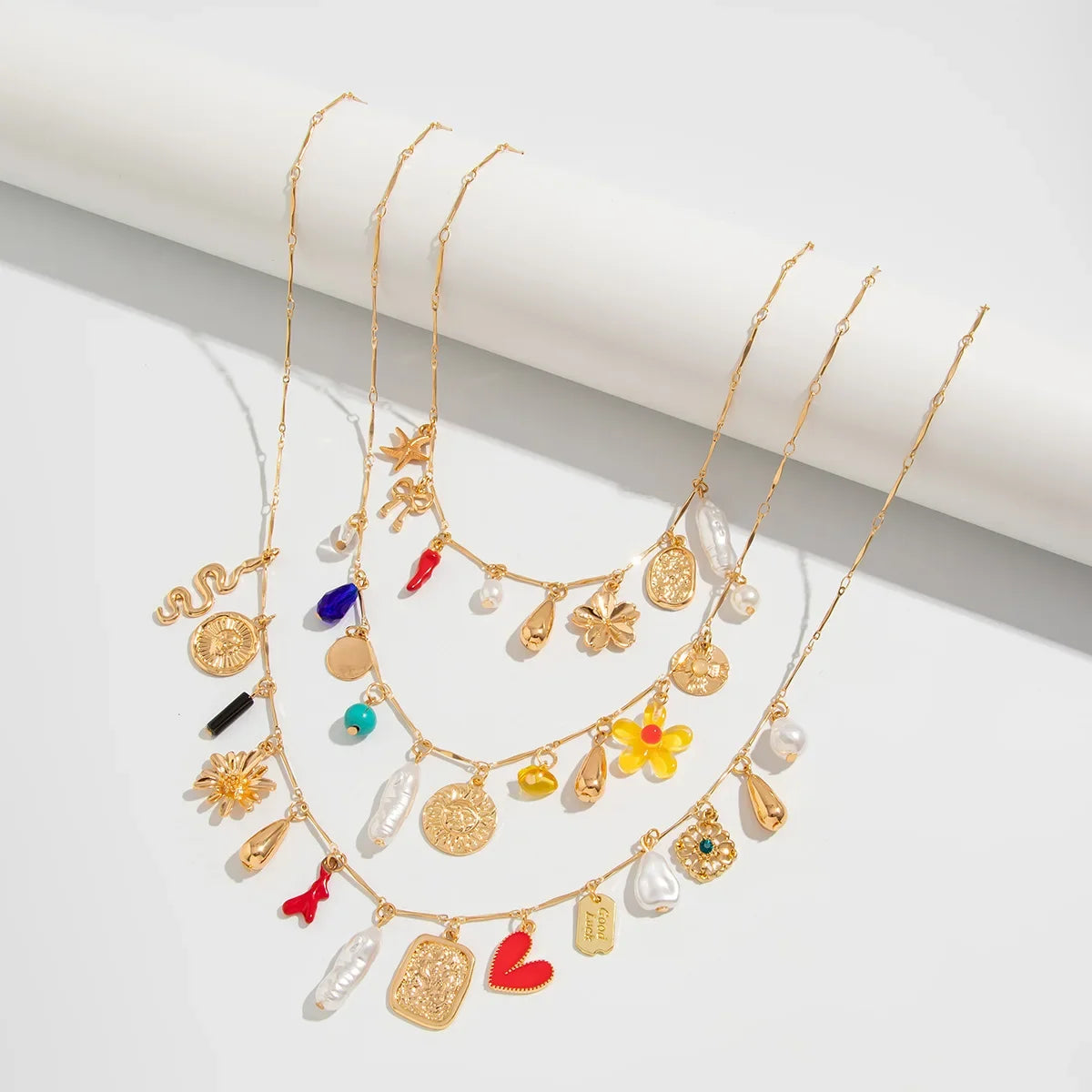 Multi-Layer Bohemia Pendant - Piña Colada
