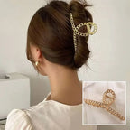 Metal Geometric Hair Claws - Piña Colada