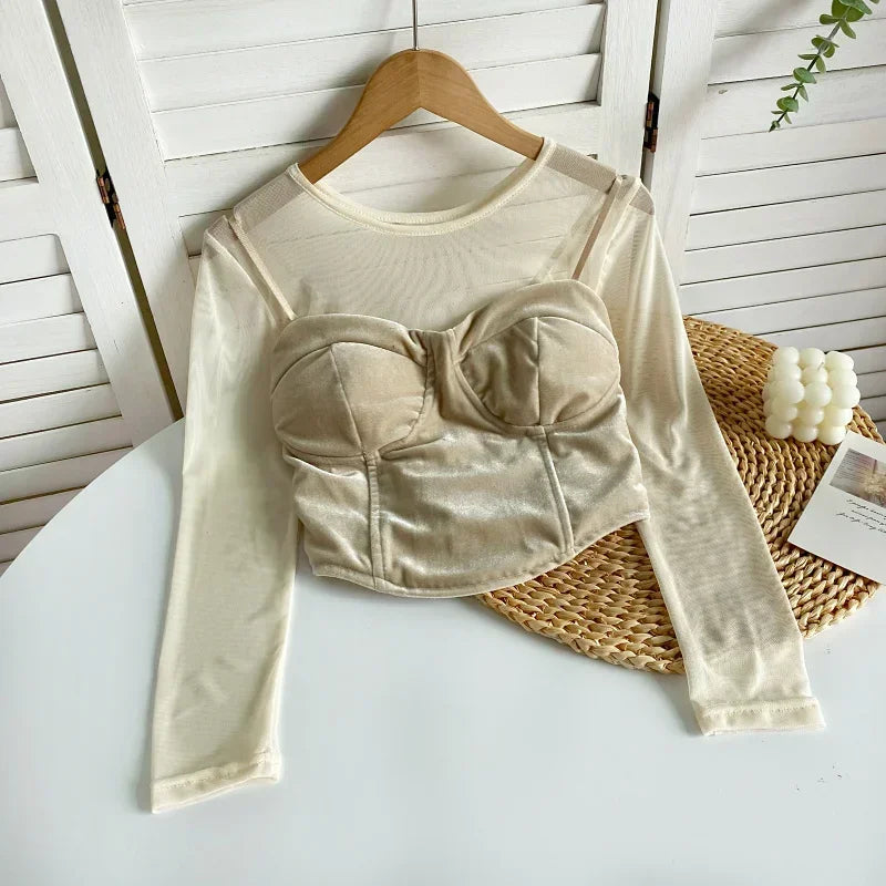 Velvet Short Top - Piña Colada