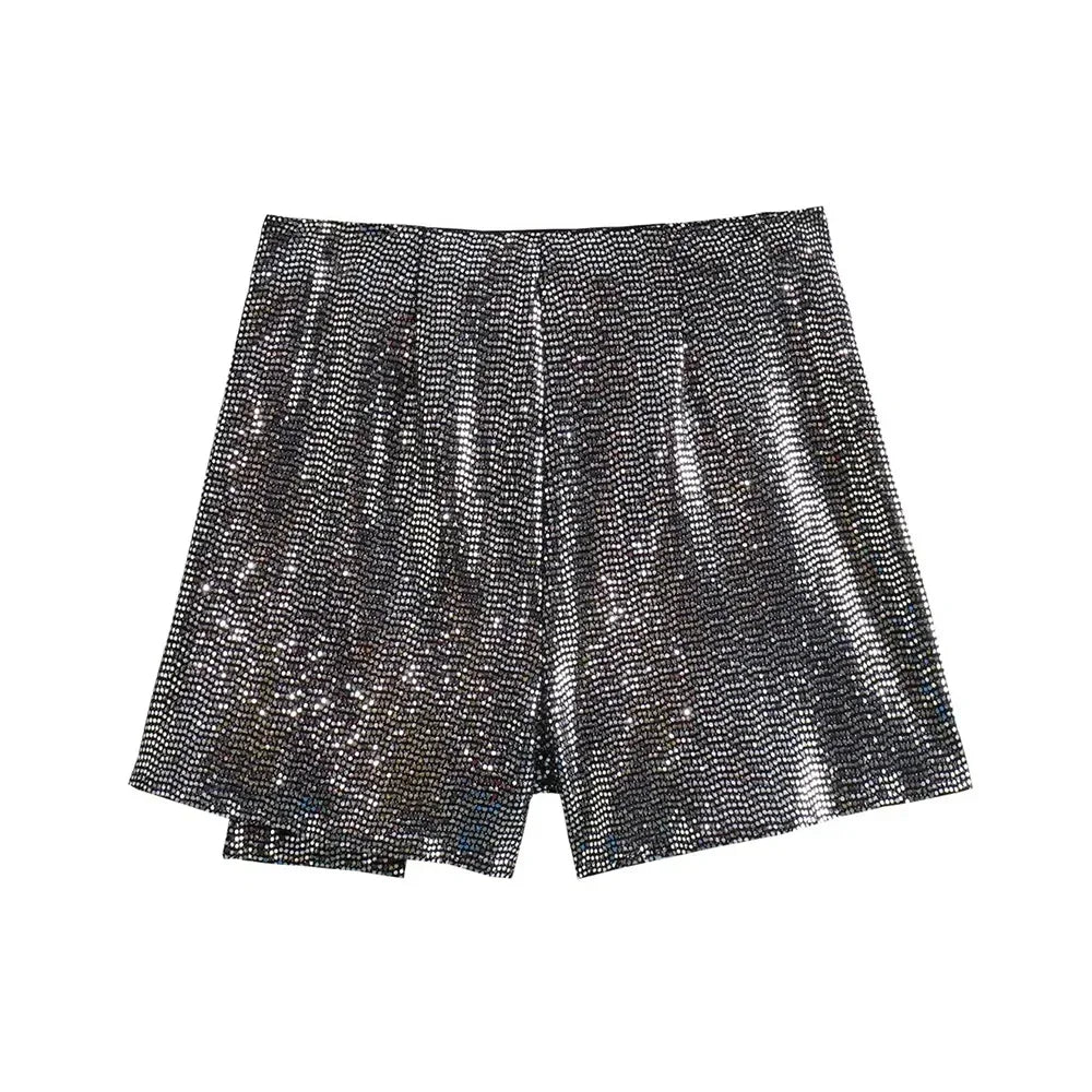 Sequin Shorts Skirts - Piña Colada