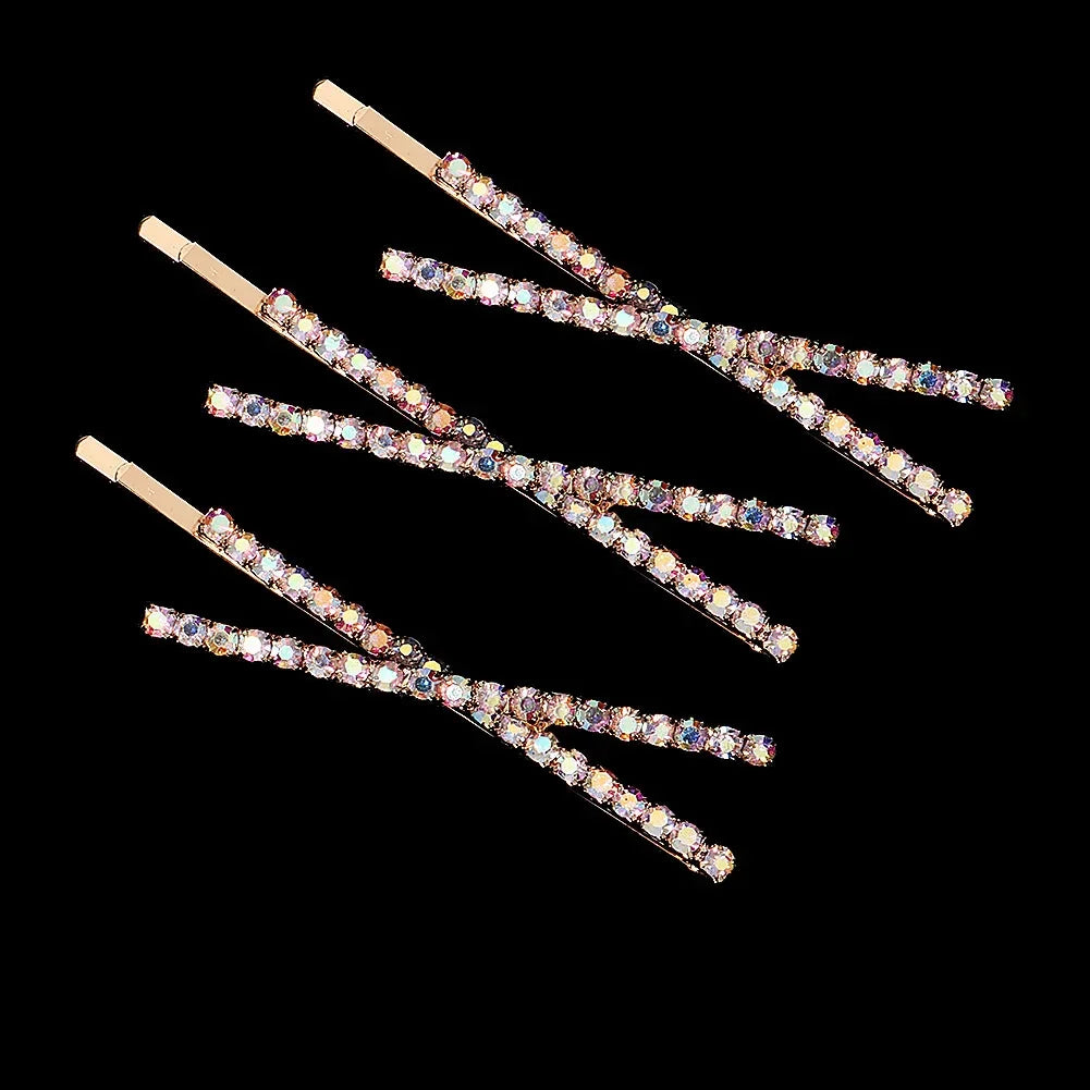 Clear Crystal Hair Pins - Piña Colada