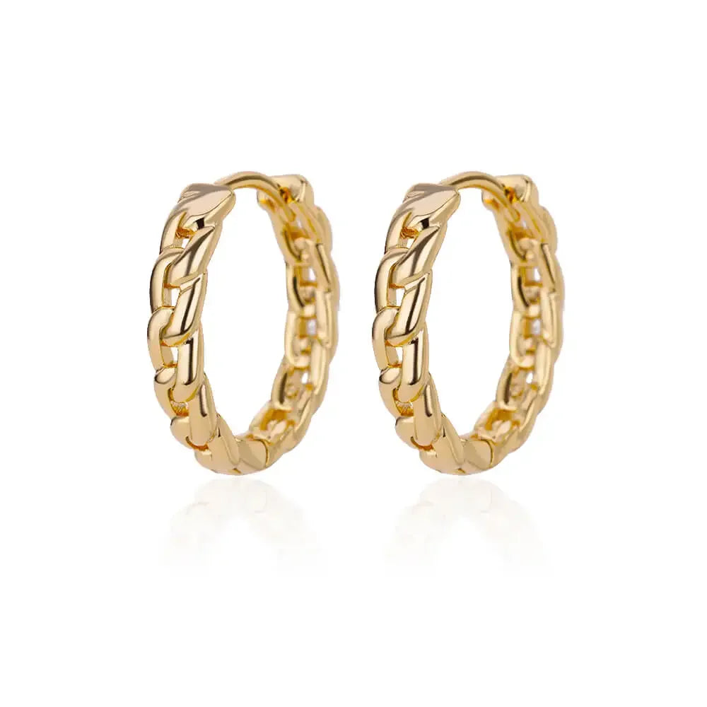 Zircon Polygon Earrings For Women Stainless Steel Geometric - Piña Colada