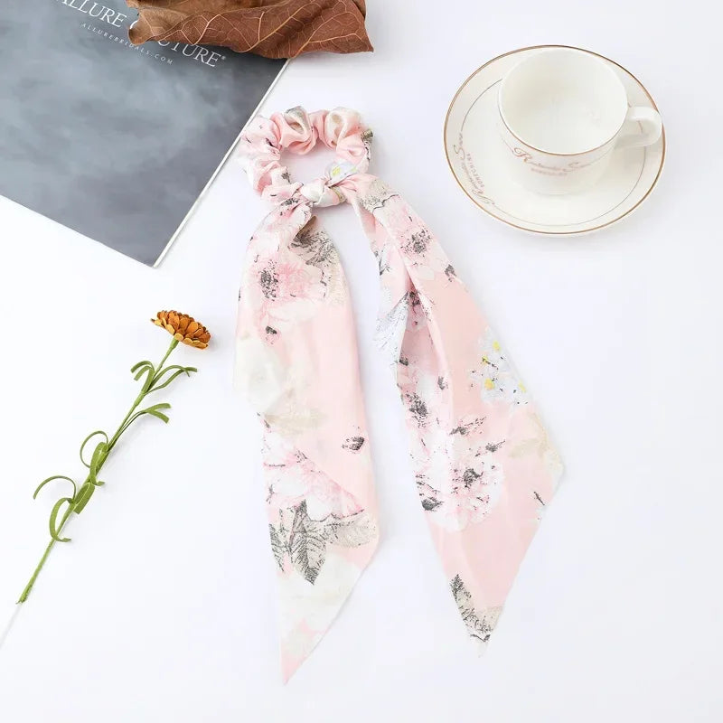 Satin Scrunchie Scarf - Piña Colada