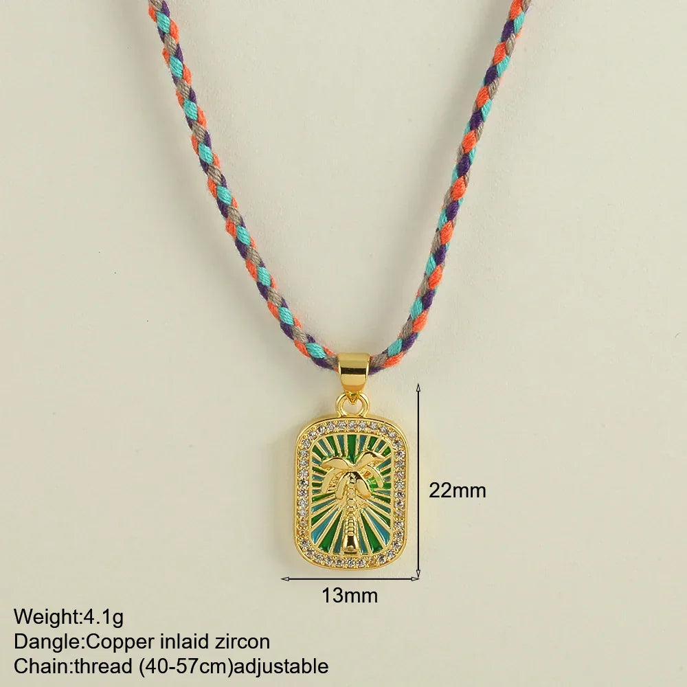 Handwoven Wool Chain Choker - Piña Colada