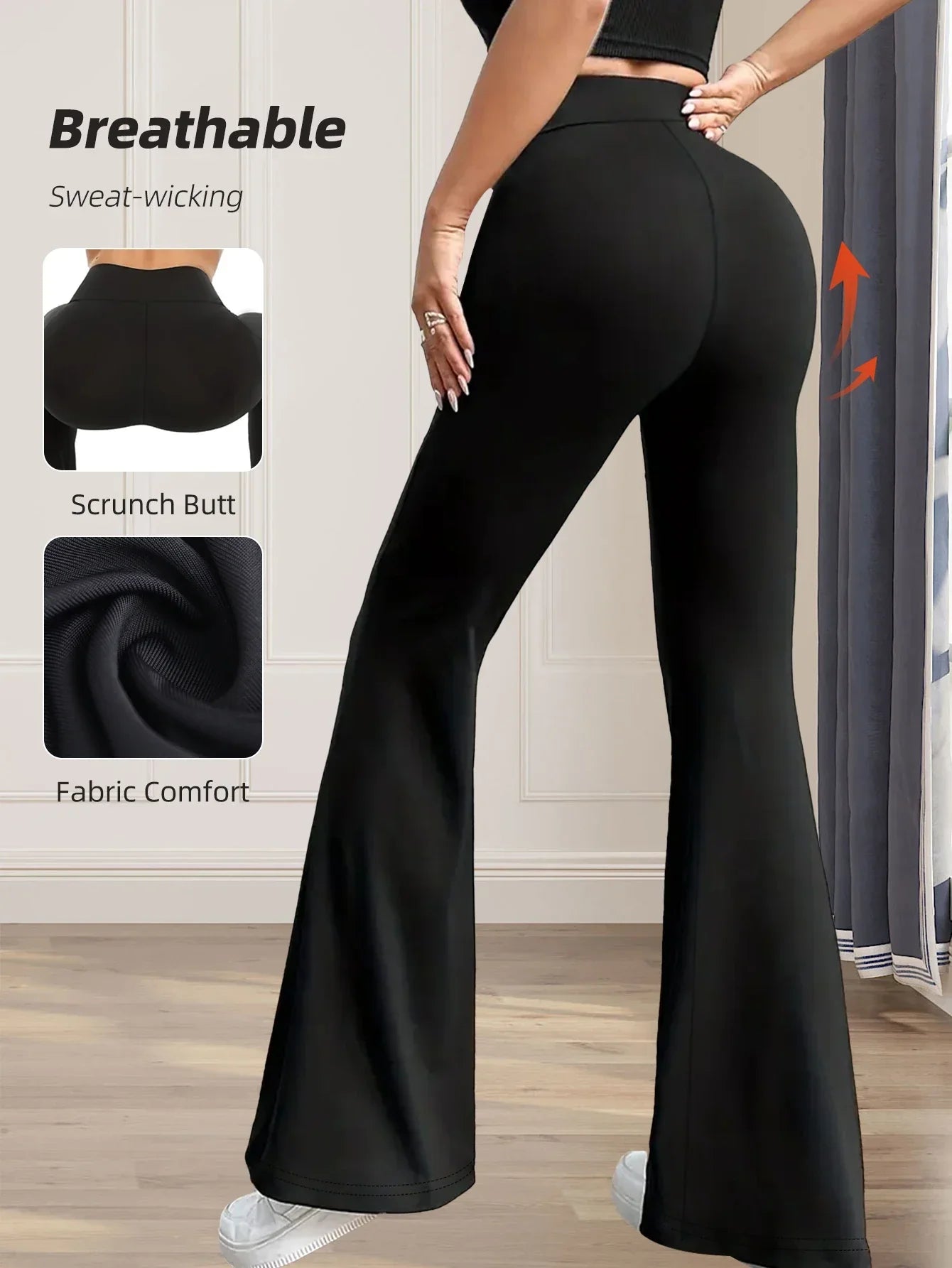 High Waisted Pants Slim - Piña Colada