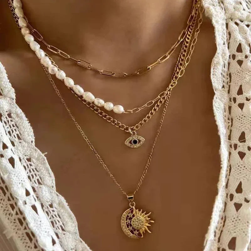 Classic Pendant Lucky Evil Eyes - Piña Colada