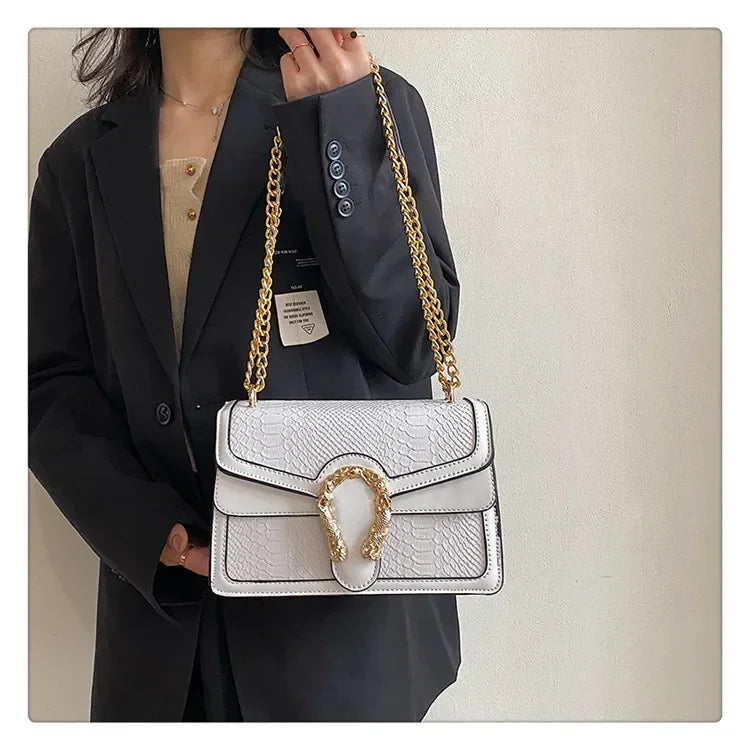 Gold Chain Crossbody Bag - Piña Colada