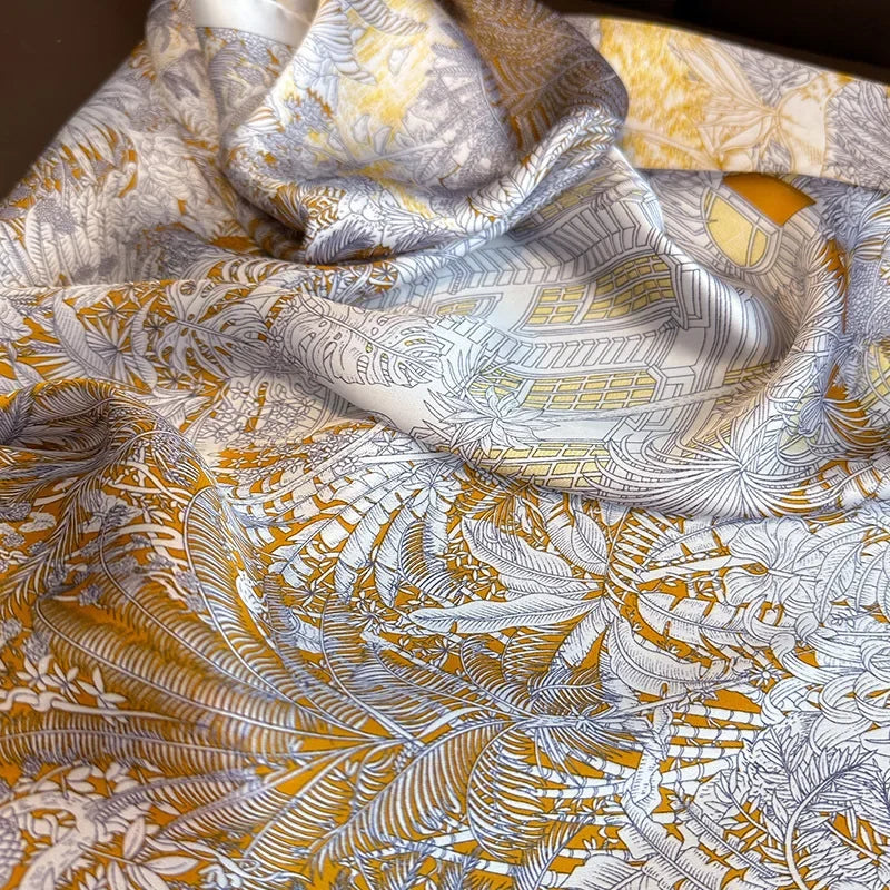 Bohemian Silk Scarf - Piña Colada