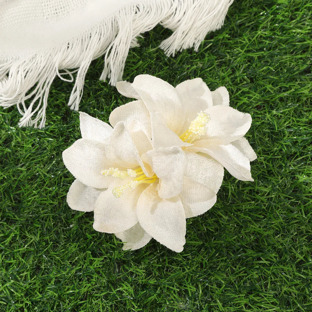 Orchid Flowers Hair Clips - Piña Colada