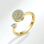 Spinner Ring Crystal Flower - Piña Colada