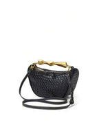 Summer Half-Moon Beach Straw Shoulder Bags Women's - Piña Colada