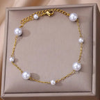 Stainless Steel Gold-Plated Anklet for Women - Piña Colada