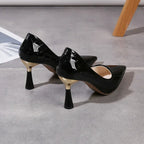 Heels Pointed Toe Gold Details - Piña Colada
