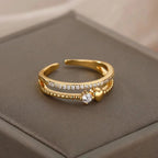 Zircon Geometric Rings - Piña Colada