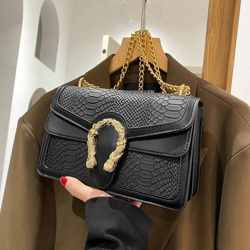 Gold Chain Crossbody Bag - Piña Colada